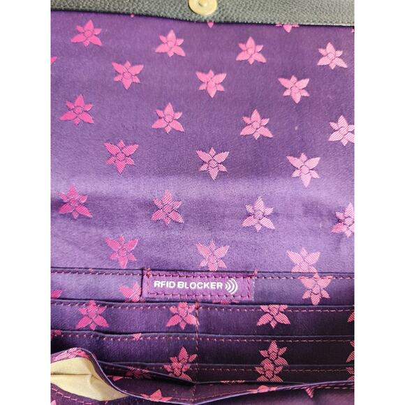 Anna Anuschka Hand Painted Leather VEGAS Bag Crossbody Purse Clutch RIFD Blocker - Picture 12 of 16